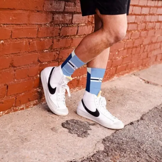 NCAA North Carolina Tar Heels Streak Team Color Crew Socks - L image {2}