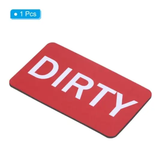 Unique Bargains Dish Washer Refrigerator Kitchen Organization Clean Dirty Sign Magnet Red and Green image {2}