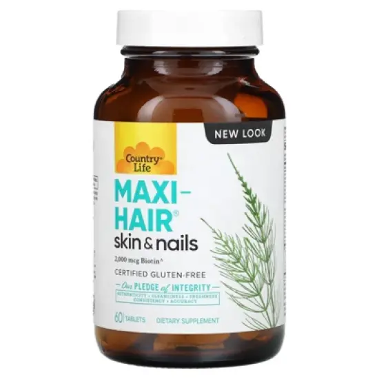 Country Life Maxi-Hair, Skin & Nails, 60 Tablets image {4}