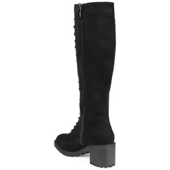 Journee Collection Womens Jenicca Tru Comfort Foam Wide Calf Stacked Heel Knee High Boots image {6}