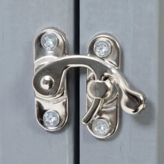 Resenkos 2-Story Rabbit Home, Dual Run Bunny Shelter, Weatherproof Guinea Pig Cage, Resting Area, PC Roof, Gray With Colorful Patterns image {15}