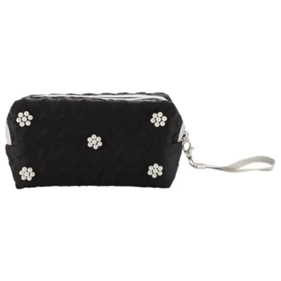 Unique Bargains Women's Portable Solid Color Faux Pearls Makeup Bag 1 Pc image {3}