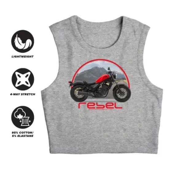 Women's Honda Open Road Rebel Sleeveless Crop Top Tank image {2}