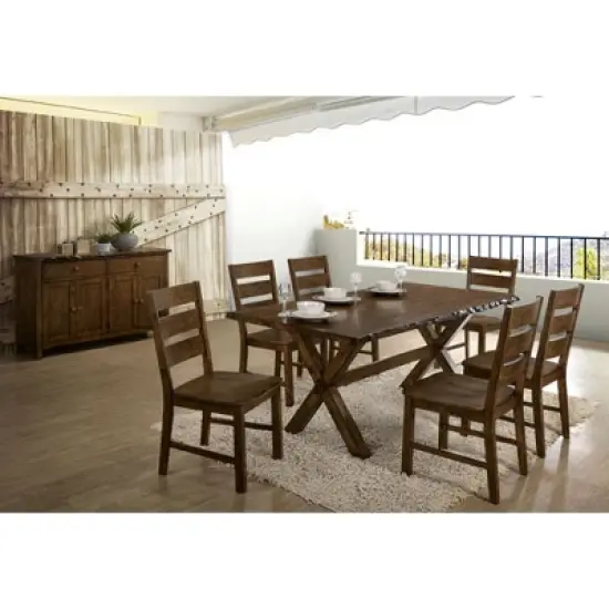 Kelley Rectangular Wood Dining Table Walnut - HOMES: Inside + Out image {2}