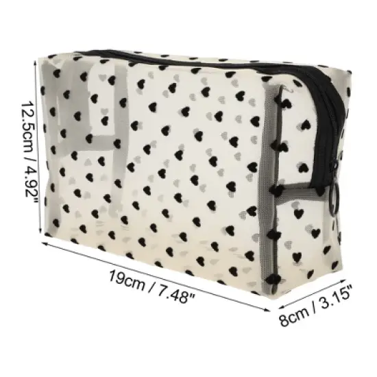 Unique Bargains Women's Mesh Octagonal Cosmetic Bag 1 Pc image {2}