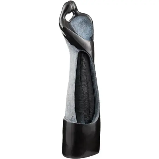 Modern Couple 47" High Large Indoor Outdoor Decor Black Resin Floor Fountain with Light LED Standing Outside Garden Patio Yard image {5}