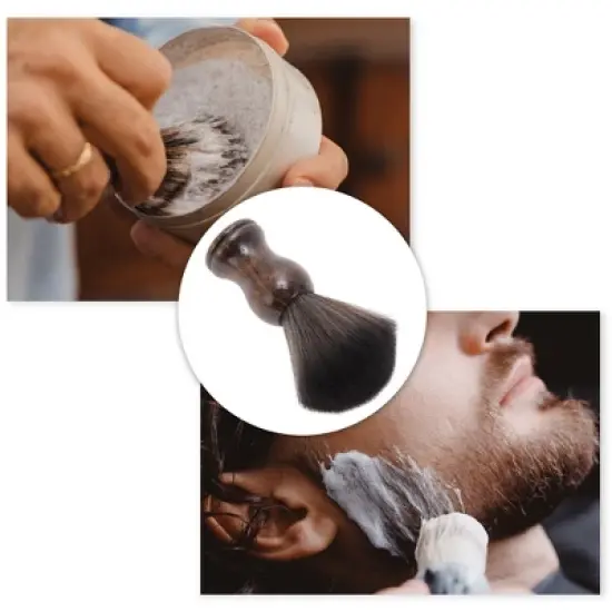 Unique Bargains Durable Shaving Brush 4.25"x1.3" Brown 1 Pc image {4}