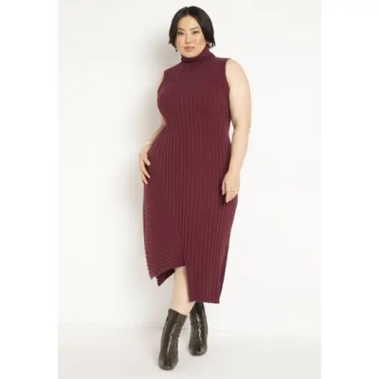 ELOQUII Women&rsquo;s Plus Size Turtleneck Sweater Dress image {3}