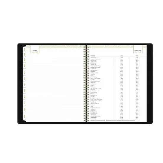 Day Designer 2024 Planner 8.5"x11" Weekly/Monthly Faux Leather Black image {11}
