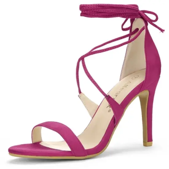 Allegra K Women's Stiletto Heel Lace-up Sandals image {14}