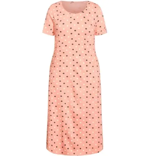 Women's Plus Size Print Nightdress - coral | EVANS image {2}