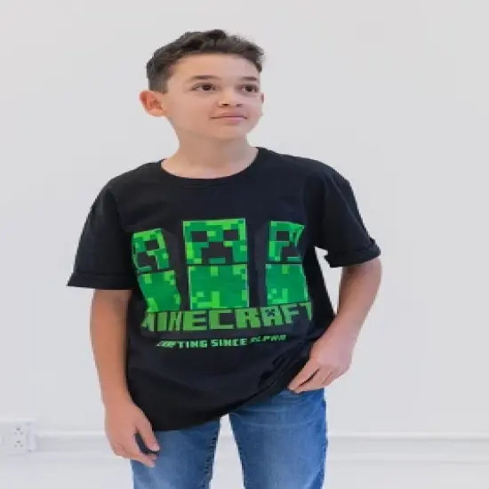 Minecraft Mobs Skeleton Enderman 3 Pack T-Shirts Little Kid to Big Kid image {2}