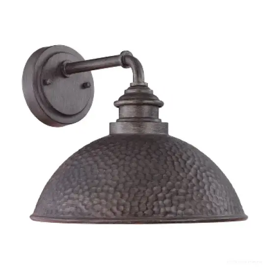 Urban Ambiance Luxury Hammered Outdoor Wall Light,  10-3/8" x 12",  Aged Pewter Finish, UHP1178 image {6}