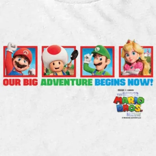 Men's The Super Mario Bros. Movie Our Big Adventure Begins Now T-Shirt image {1}