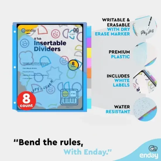 Enday Dividers with Pockets for 3 Ring Binder image {3}