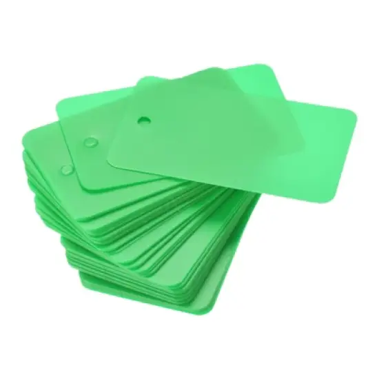 Unique Bargains Blank Waterproof Eyelet Hole Plastic Shipping Tags 100 Pcs image {6}