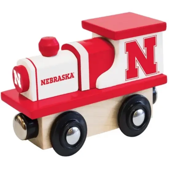 MasterPieces Officially Licensed NCAA Nebraska Cornhuskers Wooden Toy Train Engine For Kids image {1}