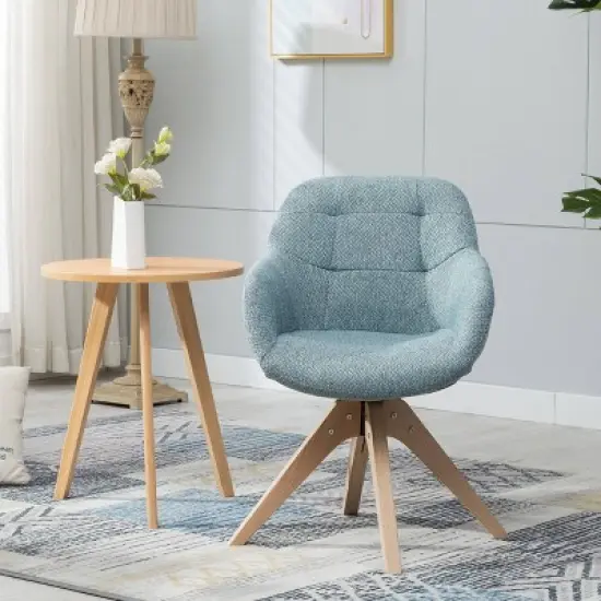 Upholstered Swivel Dining Armchair - Kinwell image {15}