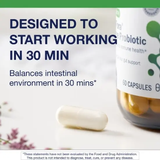 Metagenics UltraFlora Balance Probiotic, Daily Gut, Digestive & Immune Support, Vegetarian, Non-GMO, Gluten-Free, 60 Capsules image {3}