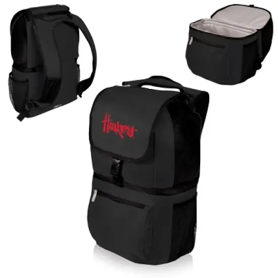 NCAA Nebraska Cornhuskers Zuma Backpack Cooler - Black image {3}