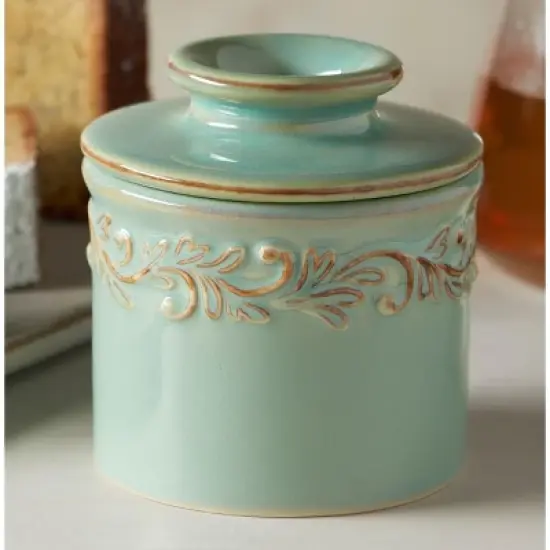 Butter Bell&reg; Crock &ndash; Sea Spray Antique Ceramic Butter Keeper, Vintage-Style Butter Dish for Fresh, Spreadable Butter image {4}