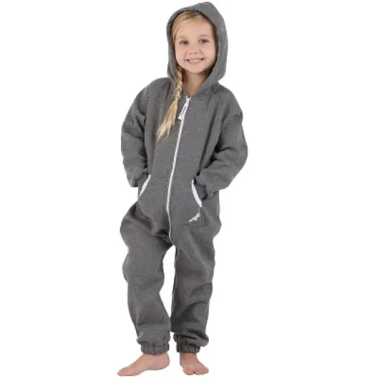 Joggies - Charcoal Gray Toddler Footless Hoodie Onesie image {2}