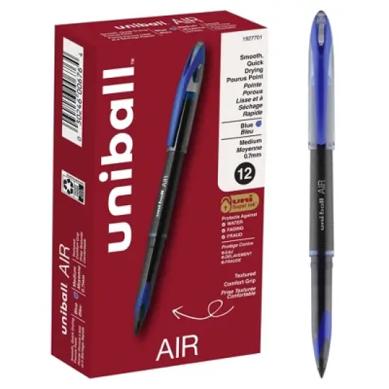 Uni-ball Air Rollerball Pen .7mm Blue Ink Dozen 1927701 image {6}