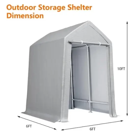 Outdoor Carport Storage Tent Garage Heavy Duty Shed Car Shelter Canopy image {1}
