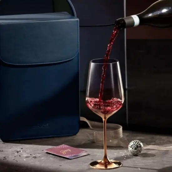 LEMONSODA Full-Bottle Premium Artisan Copper Wine Glasses (750 mL / 25 fl. oz) (Set of 2) image {2}