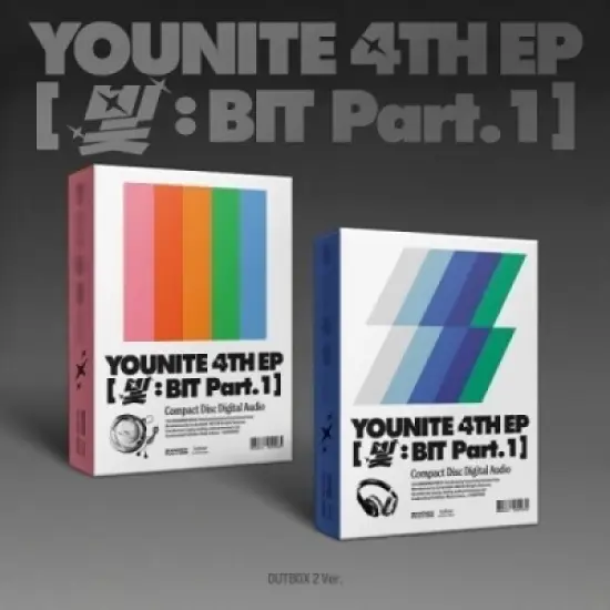 Younite - 4th Ep (Light : Bit Part.1) - Outbox, Photo Book, CD-R, CD-R Envelope, Lyric Post Card, Photo Card, Sticker, M/V Sketch Photo Card image {1}