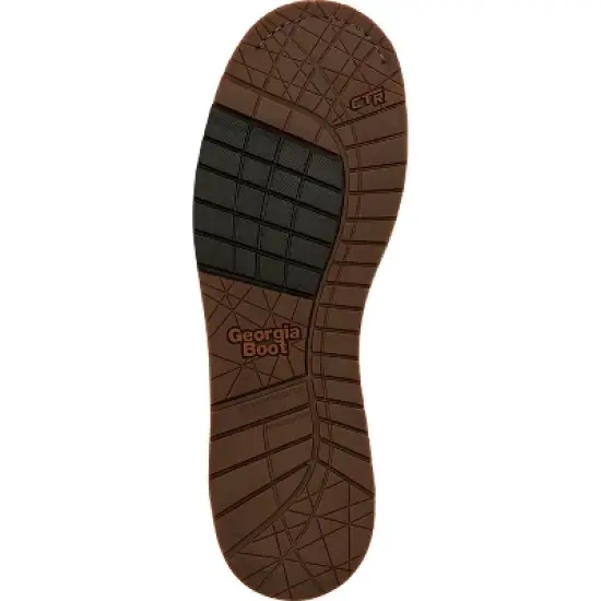 Men's Brown Georgia Boot AMP LT Wedge Waterproof Moc-Toe Work Boot Size 14(Wide) image {1}