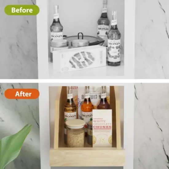 Pull Out Cabinet Organizer with Full Extension Rail Slides for Kitchen Cabinet Pantry with U Bracket image {3}