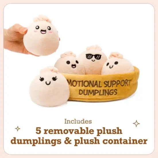 What Do You Meme? Emotional Support Dumplings Stuffed Animal image {3}