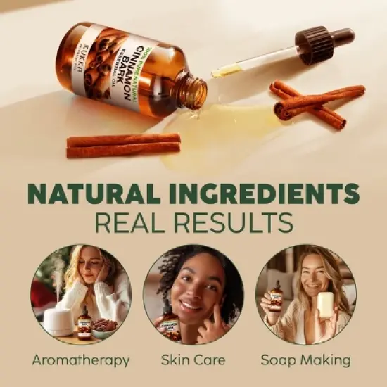 Cinnamon Essential Oil (4 Fl Oz / 118 ml)- KUKKA Cinnamon Bark Oil image {4}