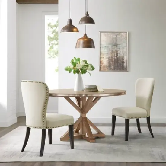 Set of 2 Savoy Upholstered Dining Armless Chairs - Alaterre Furniture image {12}