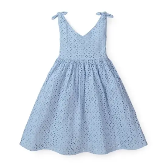 Hope & Henry Girls' Bow Shoulder Swing Dress, Toddler image {11}