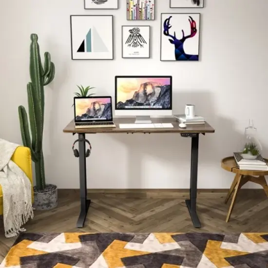 Costway Industrial Electric Adjustable Standing up Desk Dual Motor w/ Controller image {3}