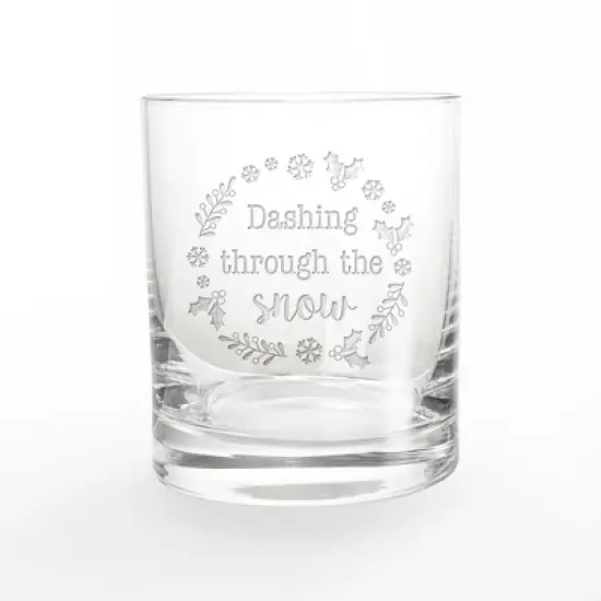 Creative Products Dashing Through the Snow 11 oz. Whiskey Glass image {1}