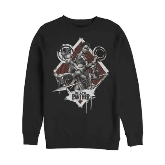 Men's Marvel Black Panther 2018 Warrior Trio Sweatshirt image {2}
