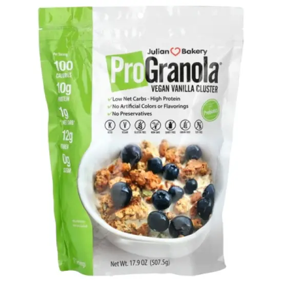 Julian Bakery Pro Granola, Vegan Vanilla Cluster, 17.9 oz (507.5 g) image {2}