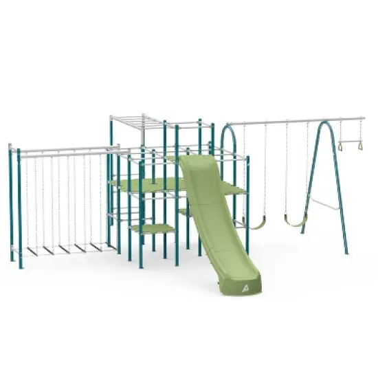Skywalker Trampolines ActivPlay Base Camp Playground and Monkey Bars Hanging Bridge image {5}