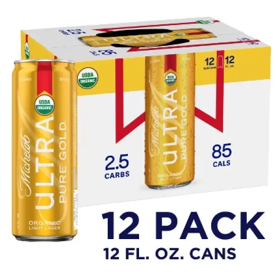 Michelob ULTRA Pure Gold Organic American Lager Beer - 12pk/12 fl oz Cans image {9}