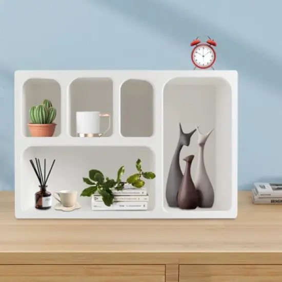 YIYIBYUS Modern Wall Shelves for Wall Decor, Desktop Storage Cabinet image {1}