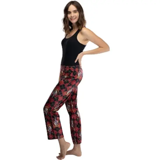 Harry Potter Juniors Hogwarts Houses Crest Cropped Lounge Pants Pajamas image {1}