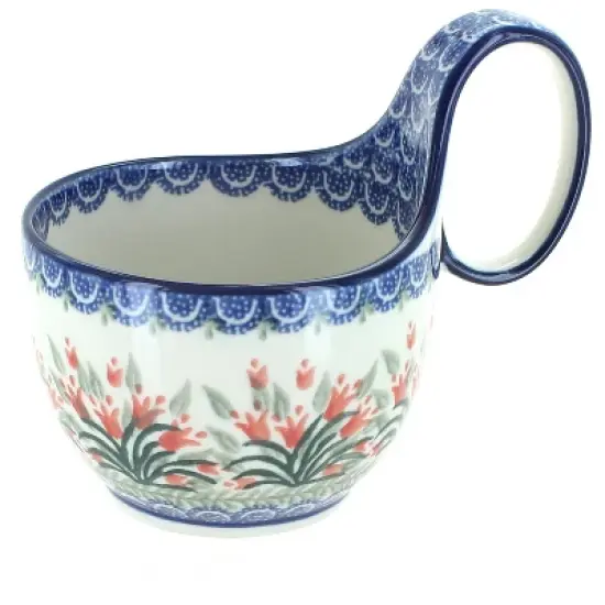 Blue Rose Polish Pottery 845 Ceramika Artystyczna Soup Mug image {23}