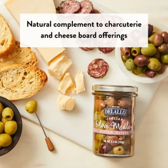 DeLallo Italian Pitted Olive Medley, 5.3 oz Jar, (3 Pack) image {3}