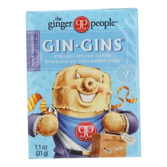 The Ginger People Super Strength Gin-Gins Strong Ginger Candy  - Case of 24/1.1 oz image {1}