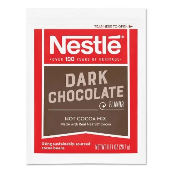 Nestle Hot Cocoa Mix, Dark Chocolate, 0.71 oz, 50/Box image {4}