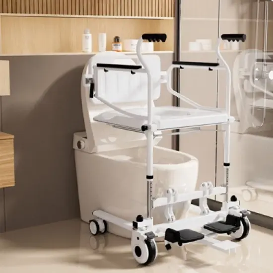 Topteng Patient Transfer Lift Chair, Removable Split Type Wheelchair image {2}