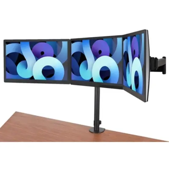 Stand Up Desk Store Universal Fit Fully Adjustable Swing Arm Clamp-On Desk Table Monitor Mount image {6}